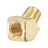 sourcing map Brass Hose Fitting Elbow 45 Degree Angle Hose