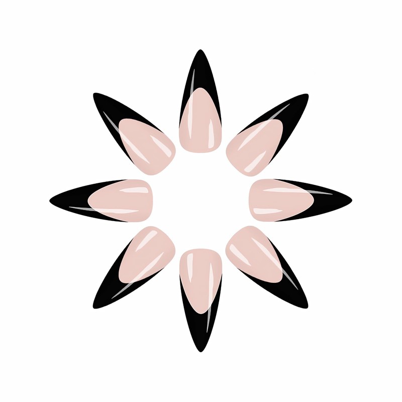 MISUD Press on Nails - Long Stiletto Glue on Nails