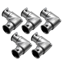 Codo de tracción EMT de 90 grados, acoplamiento de conducto de esquina interior de 1 pulgada con cubierta extraíble, molde de zinc, paquete de 5