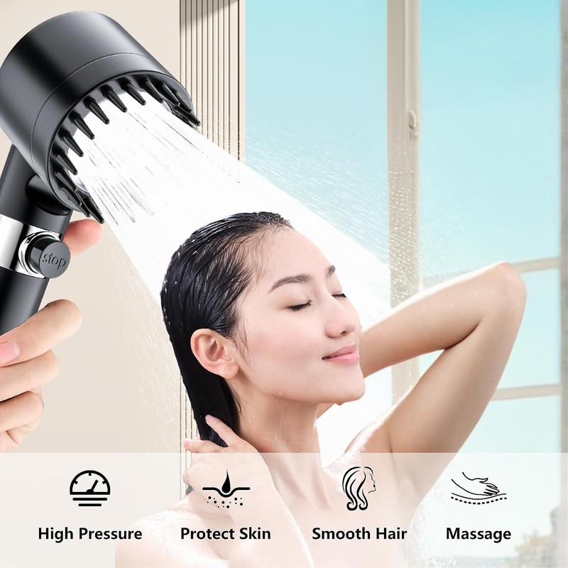 DFENGDF Filtered Shower Head with Handheld 3 Spray Modes High