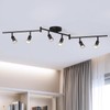 LVWIT 6-Light LED Ceiling Track Lighting Fixtures, Flexibly Rotatable Light