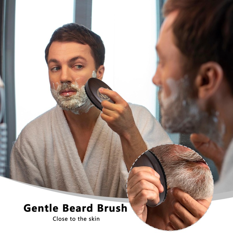 Maalgic Boar Bristle Beard Brush for Men, Natural Wood Travel