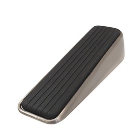 Select Hardware 03314 Decorative Rubber Satin Nickel Stop, Wedge, Anti Slip Door Holder