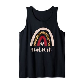 Rainbow Nana Leopard Boho Style Costume Womens Mothers Day Tank Top