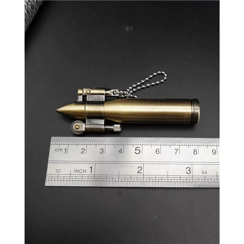 Bullet Lighter Series Reusable Metal Mini Trench Lighters with Keychain