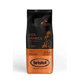 Bristot 100% Arabica Ground Coffee | Espresso Delicato | Italian Ground Espresso | Medium Roast | For Moka, French Press, Pour Over | 8.8oz/250