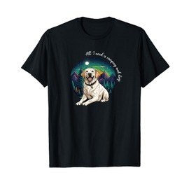 Mens & Womens All I Need Is Camping & Yellow Lab Dog Lover T-Shirt