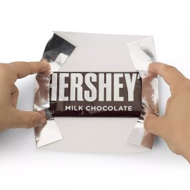Foilman NEW Foil Wrapper Silver 6" X 7.5" For Hershey Bar Over Wrap 200 pack