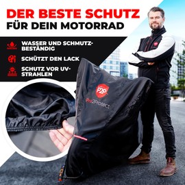 [ Test SEHR GUT *] Pro2Protect Motorrad Abdeckplane wasserdicht wetterfest, Outdoor Plane für Moped Roller Vespa Motorroller, Garage für Motorräder, Abdeckung Motorradabdeckung Abdeckplanen Zubehör