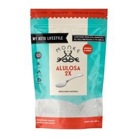 Monke | Alulosa 2X | Endulza el Doble que el Azucar | Endulzante Natural, 0 Índice Glucémico & 0 Calorías, Keto, Sin Gluten, Sustituto del Azúcar, 300g