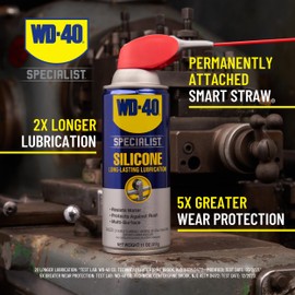 WD-40 Specialist Silicone Lubricant with SMART STRAW SPRAYS 2 WAYS, 11 OZ