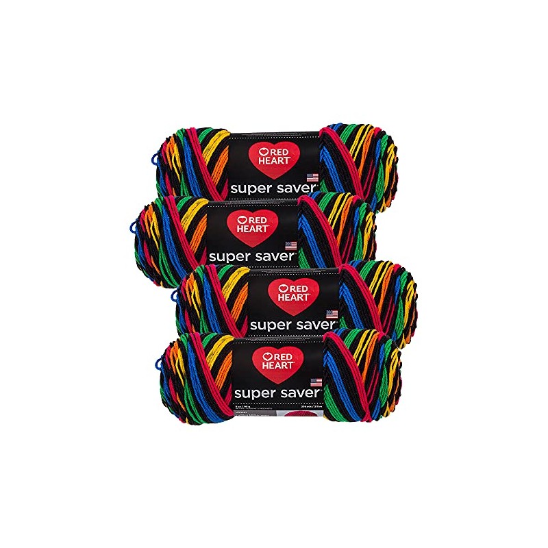 Red Heart Super Saver Hilo (4 paquetes de madejas de