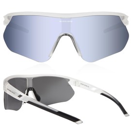 Queshark Fast Glasses, Cycling Glasses Men Women, TR90 Frame & UV400 Protection, Sports Sunglasses Women Men for MTB Driving Cycling Running Golf