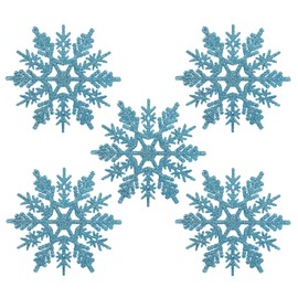 Naler Snowflake Christmas Decoration For Christmas Tree, White Glitter, Pack of 24