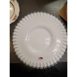 Fenton Early Silver Crest Silvercrest Milk Glass 10 1/2" Dinner Plate vintage