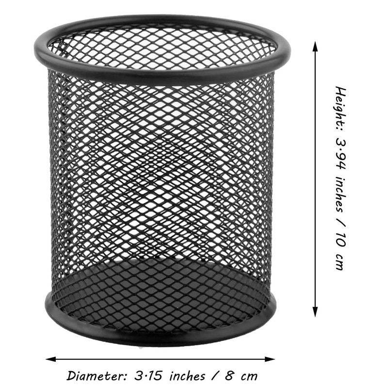 EastyGold Pen Holder Metal Pencil Organizer Mesh Cup Hollow Desktop