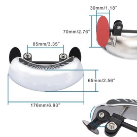 GOOFIT Round Aluminum Alloy foldable 7/8" 22mm Handle Bar HandleBar End Rear View Side Mirrors Replacement for buggy UTV Scooter Moped ATV Quad Pitbike Large displacement black Motorcycle