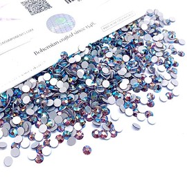 Light Amethyst AB Colors Effect Violet Purple Czech Preciosa Maxima ss20 5mm Flatbacks 144 Pieces 20ss No Hotfix Round Rhinestones DIY Bling Deco Nail Arts