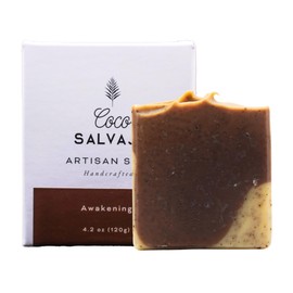 COCO SALVAJE Natural Artisan Soap for Men and Women | Organic, Vegan, Handmade Soap Bars for Bath and Body | Non-Toxic Luxury Soap for Moisturizing Dry & Sensitive Skin | 4.23oz (Coffee)