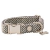 HUGO & HUDSON Tweed Dog Collar, Adjustable Quick Release Safety