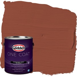 Glidden Exterior Paint + Primer: Red/Burled Redwood, One Coat, Flat, 1-Gallon