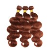 Dark Copper Red Body Wave Bundles Reddish Brown Bundle 32
