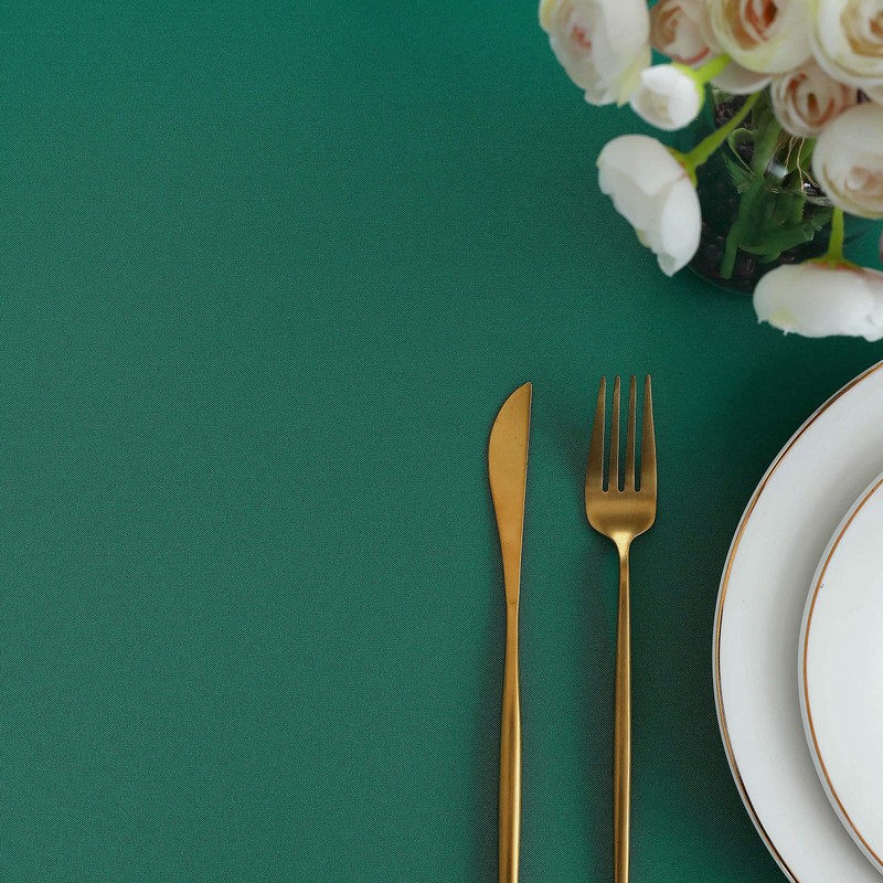 FOLINS&HOME Green Round Tablecloth 90 Inch Waterproof Heavy Duty Wrinkle