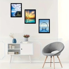 THUJPKU 6 PCS A4（32.3 cm/12.7 inch * 23.6 cm/ 9.3 inch） Magnetic display Holders/ Stickers/ Borders/ Frames, Self Adhesive Display Borders, Strong Magnetic Borders and durable PVC material,Document & Picture Poster Paper Holder for Home/Office/Store (Sil