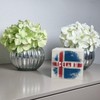 Wooden money box with Iceland flag in used look, piggy