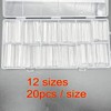 JZK 240x XXXL Clear Half Cover Extra Long Square Nail
