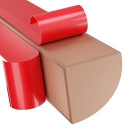 1/2 Inch Flexible Quarter Round Molding, Peel and Stick, Corner Molding Trim, Waterproof Rubber Edge Molding Quadrilateral Trim for Wall Corner Countertops (Brown, 79Inch)