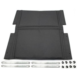 Transport Chair Back Cushion,Transport Chair Wheelchair Back Replacement Parts, Nylon Back Upholstery, 17 inches,Compatible: TR37E-SV,ATC17, etc.with core Iron and Hardware.STDS2349BLK.(1Ea,Black)