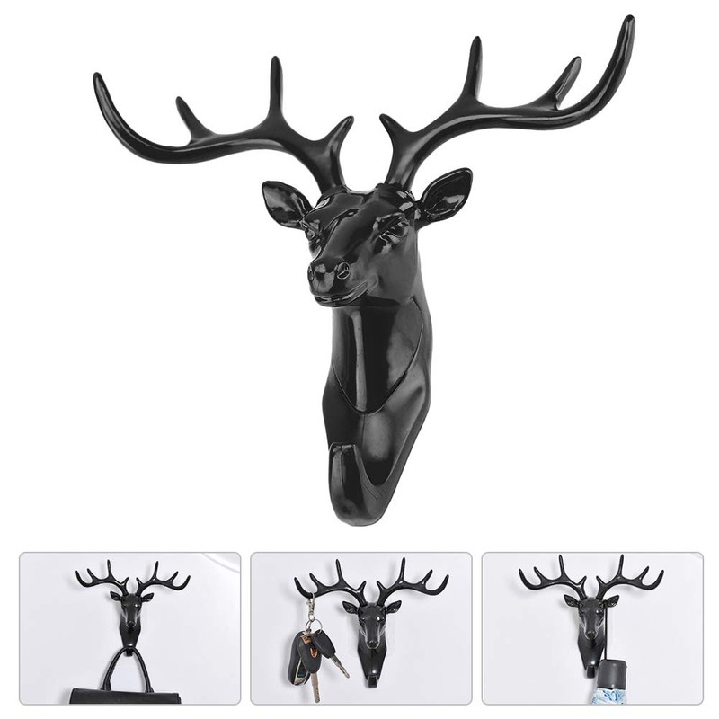Duokon Animals Deer Head Hook Hanger Rack Holder Wall Mount