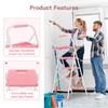 BONTEC 4-Step Ladder, 400lbs Max Load, Folding Step Stool with
