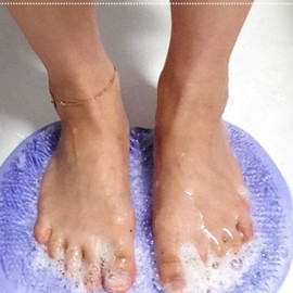 욕실 발바닥 세척 브러쉬 샤워솔 연보라 Bathroom Foot Clean Brush Shower Tool Light Purple