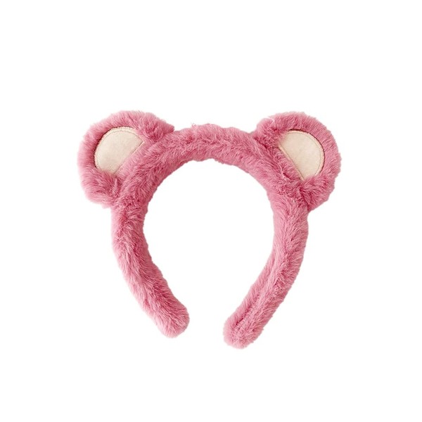 ZHOUMEIWENSP Bear Ears Cute Headband Fluffy Hairband, Animal Head Wear