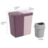 Mabel Home Plastic Laundry Basket with Lid, 2 Sections, Large