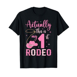 This Is My First Rodeo 1st Birthday Cowgirl Girls Kids T-Shirt