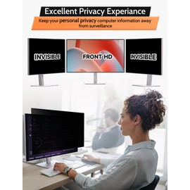 [2 Pack] 27 Inch 16:9 Magnetic Privacy Screen for Monitor Anti-Glare, Blue Light Filter, Anti-Spy Reusable Removable Privacy Filter for 16:9 Widescreen Desktop Display