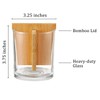 Onsogi Glass Toothbrush and Toothpaste Holder with Bamboo Divider for