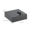 Relaxdays Lockable Cash Box, Removable Insert, 4 Compartments, Iron Cash