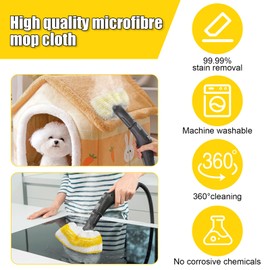 13 Stück für Kärcher Dampfreiniger Zubehör, für Kärcher Mikrofaser Dampfreiniger Ersatztücher, Rundbürsten, Fugenbürsten, Reinigungshandschuhe, für Karcher EasyFix SC1 SC2 SC3 SC4 SC5