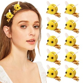 10 Pcs Bee Hair Clips Women Bangs Alligator Clips Spring Themed Birthday Decoration Accessories Animal Daily Hairpins Bobby Pins