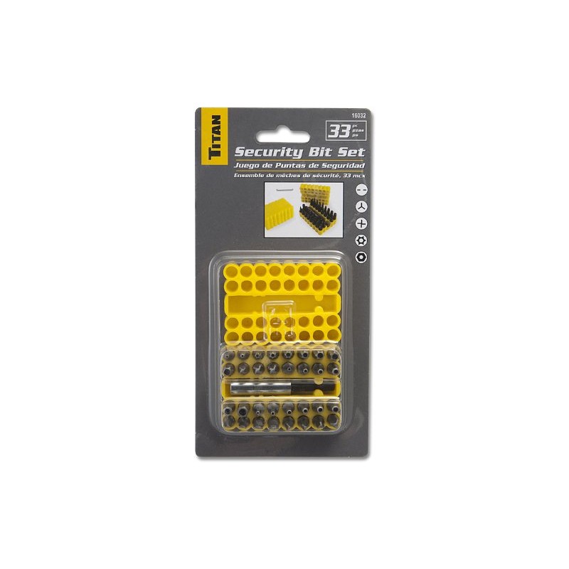 Titan 16032 33-Piece Security Bit Set with Magnetic Bit Holder