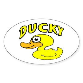 CafePress Rubber Ducky Oval Sticker Oval Car Bumper Sticker