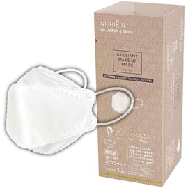 Nishikin Nikikin KF94 Non-woven Mask, Disposable, High Density 4-Layer Filter, White, Individually Packaged, 30 Sheets x 2 Boxes, Blocks 99% of BFE99, PFE99, VFE99, Pollen