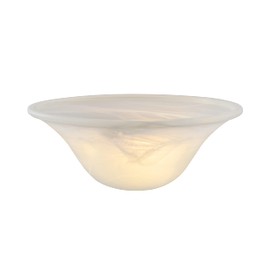 Aspen Creative 23517-11, Alabaster Replacement Glass Shade for Medium Base Socket Torchiere Lamp, Swag Lamp and Pendant & Island Fixture, 12-1/4" Diameter x 4-3/4" Height