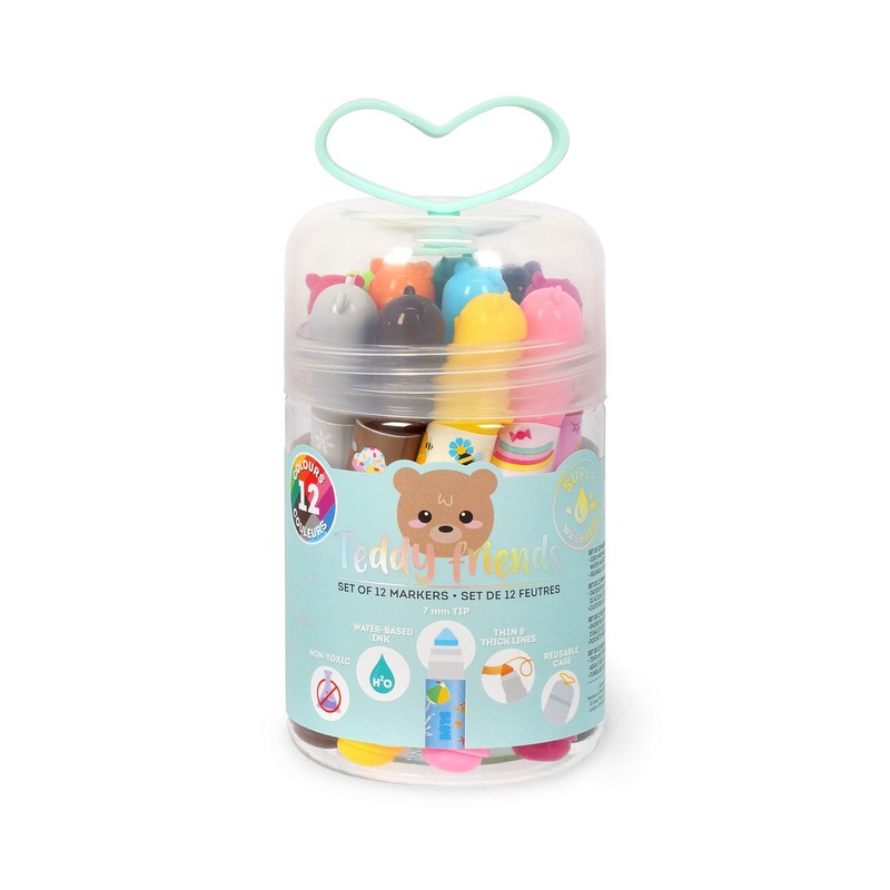 Legami - Set di 12 Pennarelli - Teddy Friends, 12