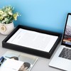 SUMNACON Desktop Organizer Tray Leather PU Tray Bath Bathroom Vanity Tray Organizer (Black)