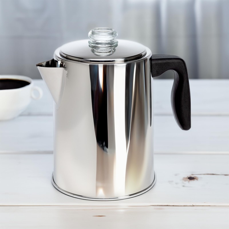 Primula Stovetop Coffee Percolator, Premium Stainless Steel Coffee Maker with